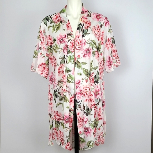 Show Me Your Mumu Garden of Blooms Floral Pink Green White Robe OS - Picture 5 of 11